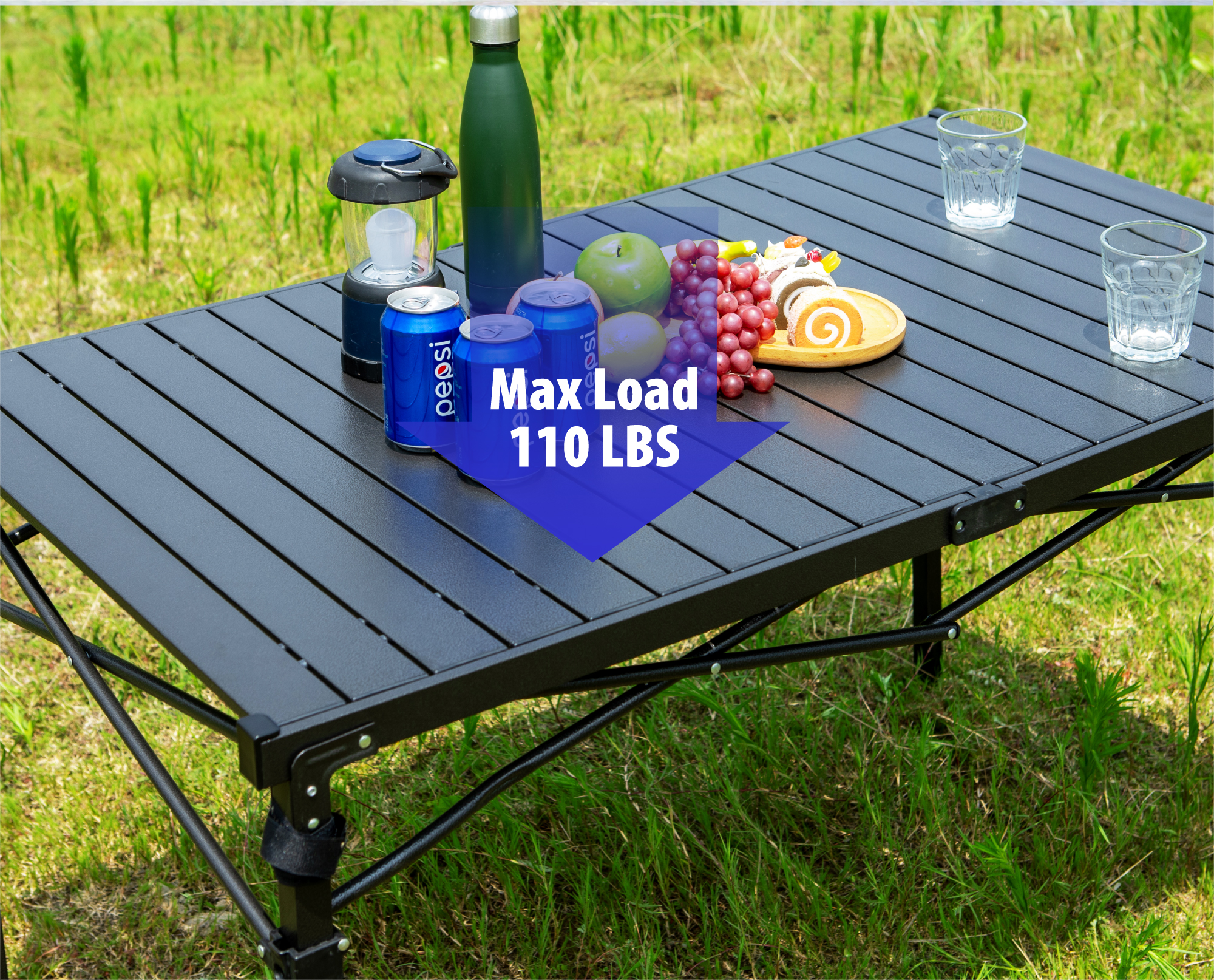 Collapsible camping discount table and chairs