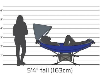 blue and gray portable folding hammock with stand