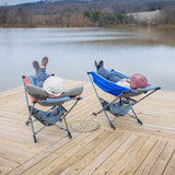 mock one portable hammock with stand by the lake