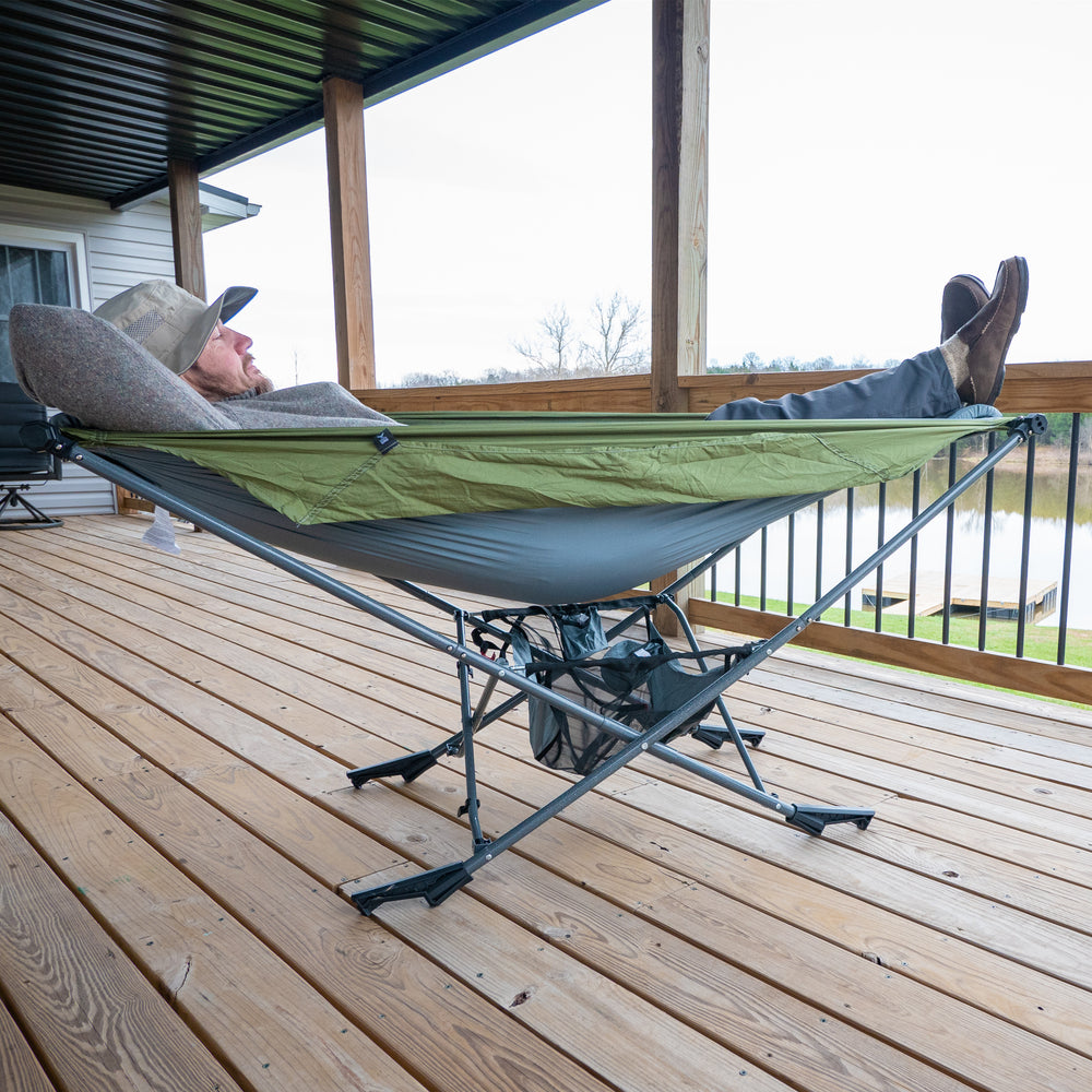 porch hammock with stand and underquilt