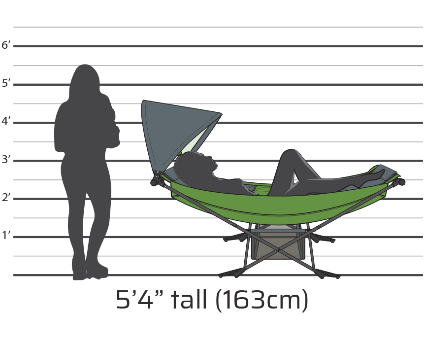 Mock ONE Compact Portable Folding Hammock with Stand